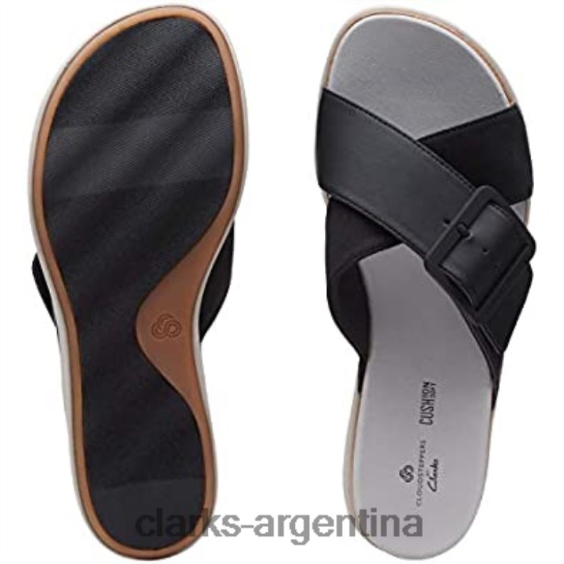 Clarks mujer 2FZPZ1859 Sandalia clarks eliza april slide de mujer sintética negra negro sintético
