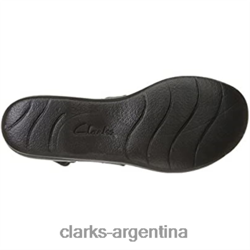 Clarks mujer 2FZPZ1867 Sandalia plana clarks leisa lakelyn de piel azul marino para mujer cuero azul marino