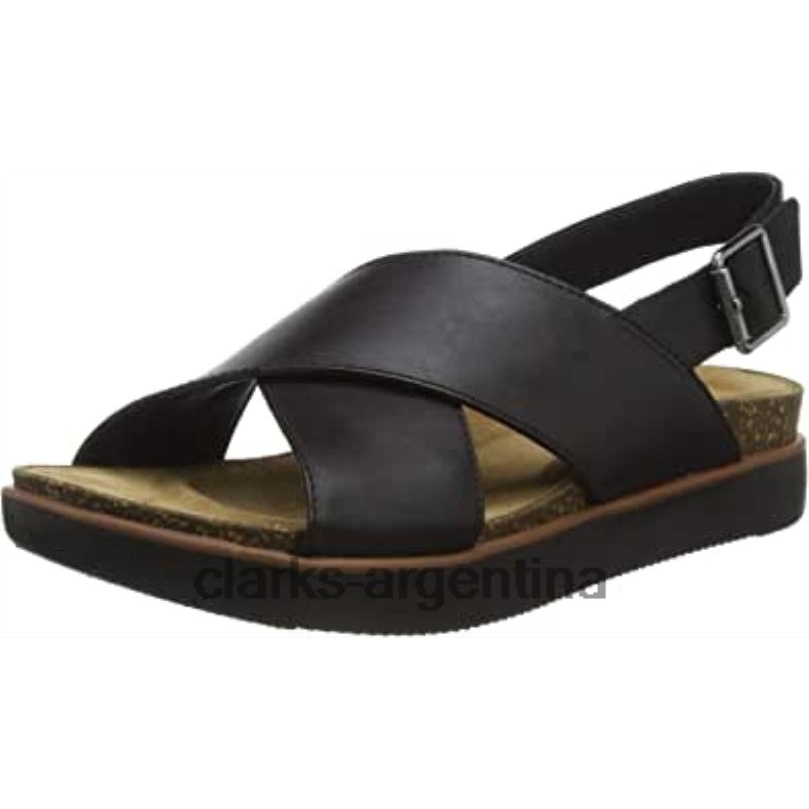 Clarks mujer 2FZPZ1947 Sandalia cruzada clarks elayne mujer negra cuero negro