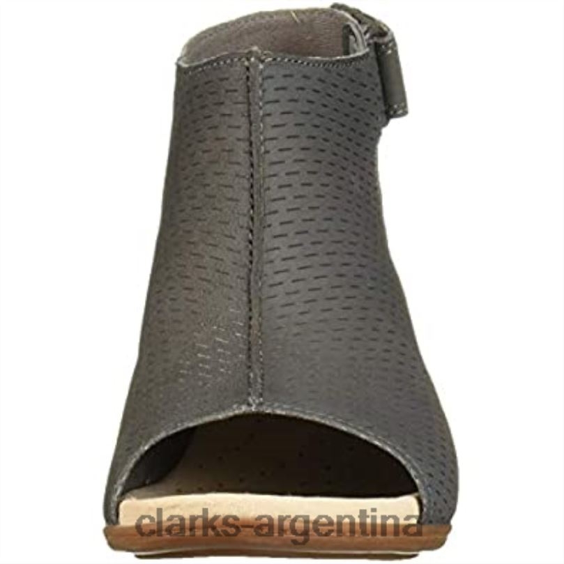 Clarks mujer 2FZPZ1993 Sandalia de tacón Clarks Valarie James de nobuk gris para mujer nubuck gris