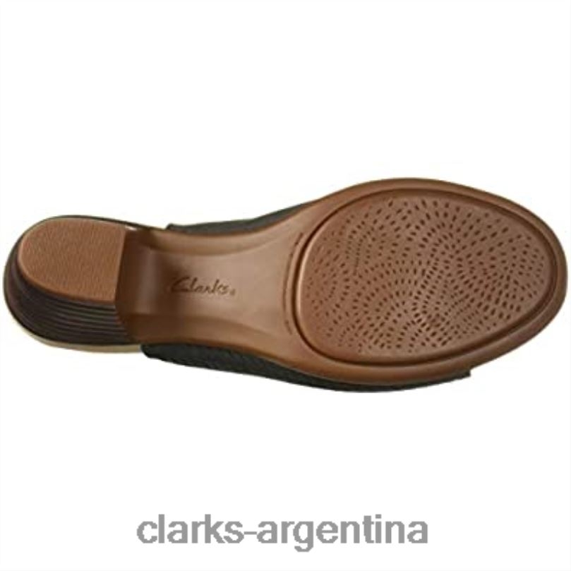 Clarks mujer 2FZPZ1993 Sandalia de tacón Clarks Valarie James de nobuk gris para mujer nubuck gris