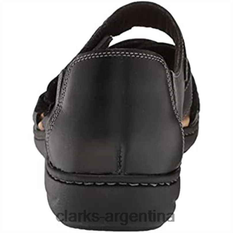 Clarks mujer 2FZPZ2016 Sandalia plana clarks laurieann holly de piel negra para mujer
