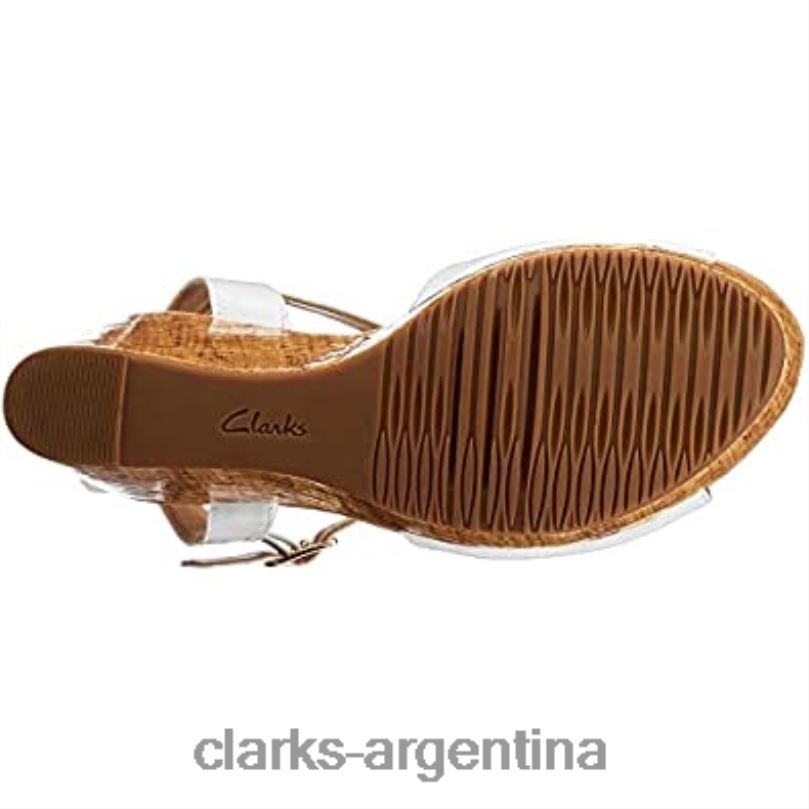 Clarks mujer 2FZPZ2049 Sandalia de mujer clarks annadel mystic charol sintético blanco charol blanco sintético