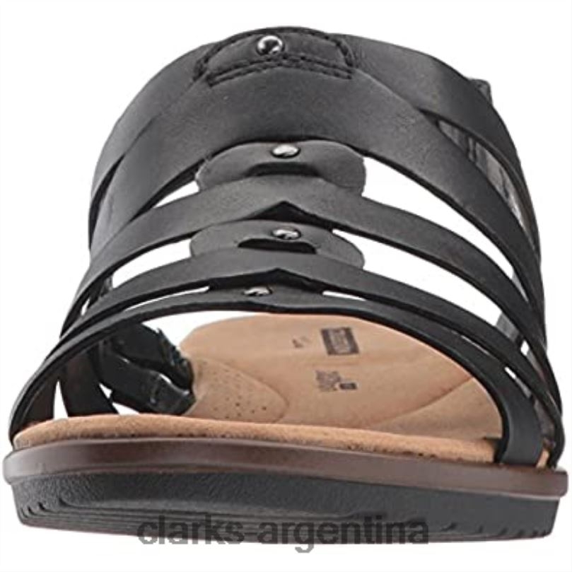 Clarks mujer 2FZPZ2072 Sandalia clarks mujer kele jasmine de piel negra cuero negro