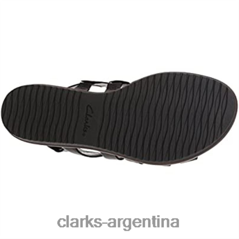 Clarks mujer 2FZPZ2072 Sandalia clarks mujer kele jasmine de piel negra cuero negro