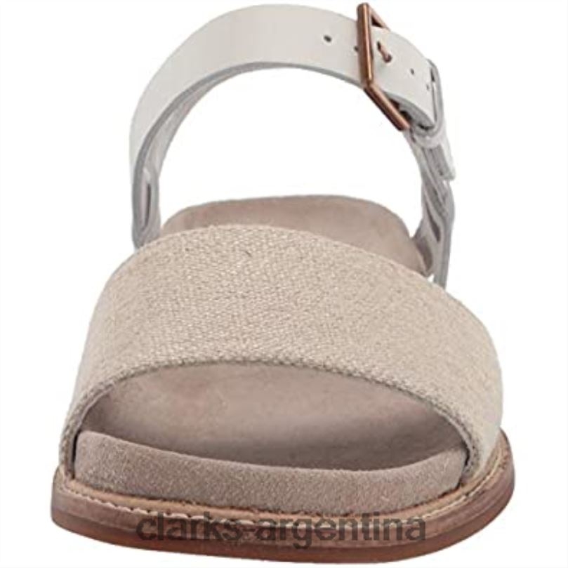 Clarks mujer 2FZPZ2255 sandalia plana mujer correa corsio clarks lona natural lienzo natural