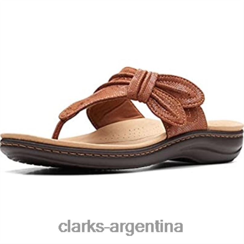 Clarks mujer 2FZPZ2718 sandalia plana laurieann rae para mujer textil tostado clarks