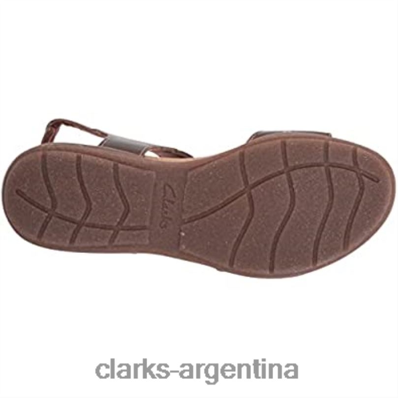 Clarks mujer 2FZPZ2799 sandalia plana roseville mae mujer clarks piel metalizada