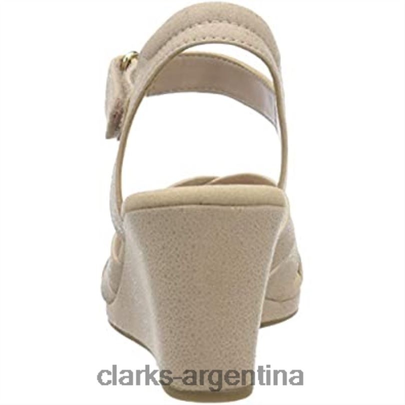 Clarks mujer 2FZPZ2825 Sandalias de tacón Clarks Dusty Rose Lafley Leah para mujer rosa polvorienta