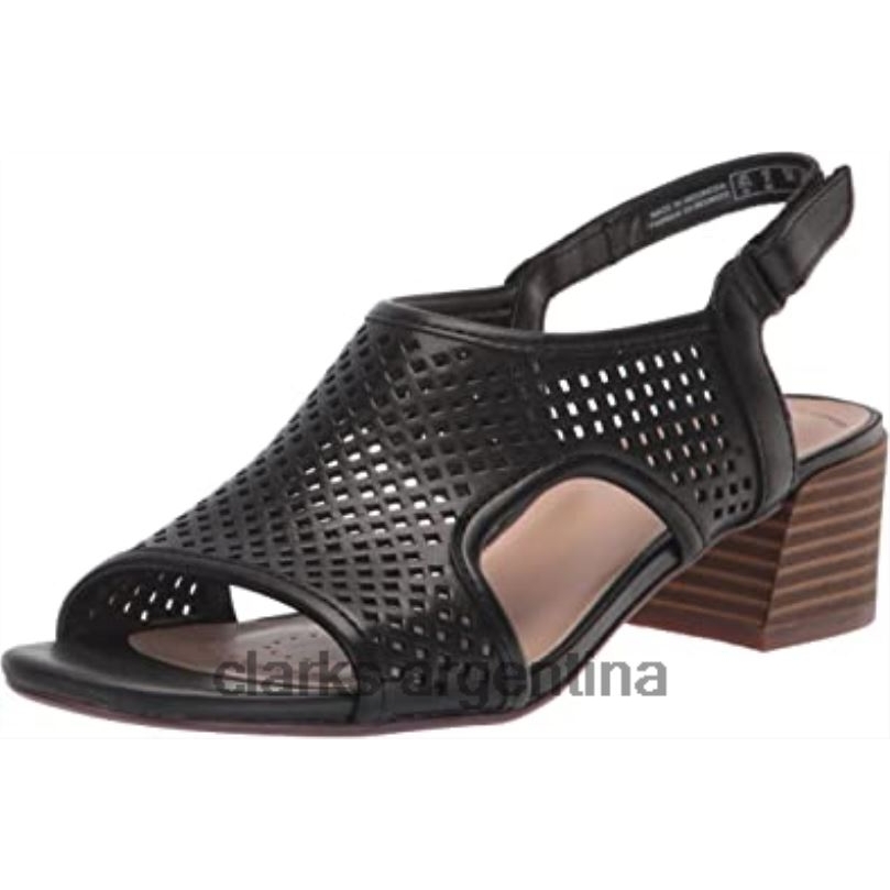 Clarks mujer 2FZPZ2853 sandalia tacon estrella caroleigh mujer clarks piel negro