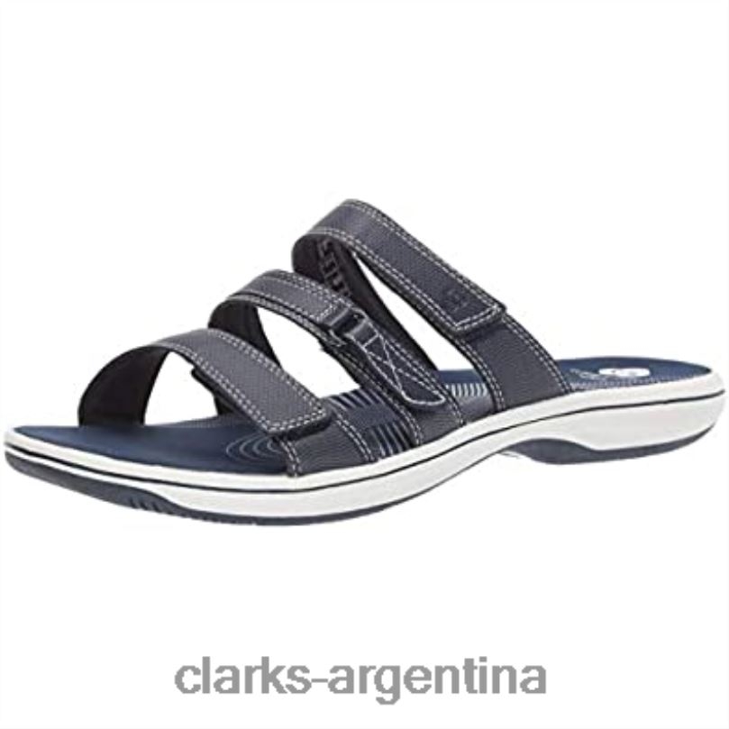 Clarks mujer 2FZPZ2887 sandalia brinkley Coast slide mujer clarks azul marino sintético azul marino sintético