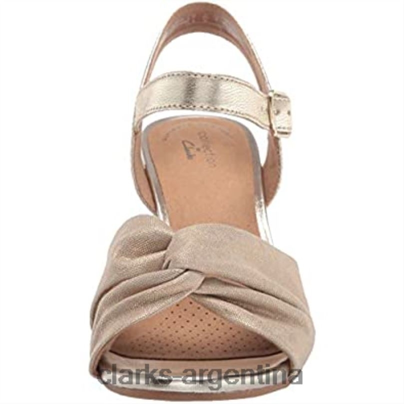 Clarks mujer 2FZPZ2948 sandalia cuña mujer margee beth combi piel textil natural clarks combi cuero textil natural