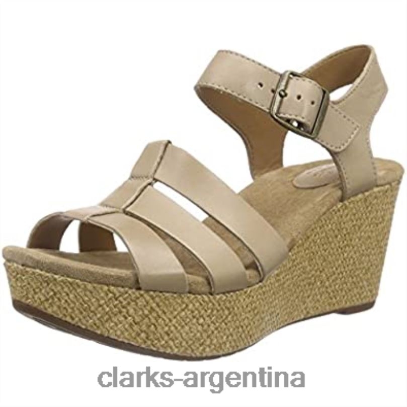 Clarks mujer 2FZPZ2962 Sandalias con tacón de cuña Clarks Caslynn Harp para mujer