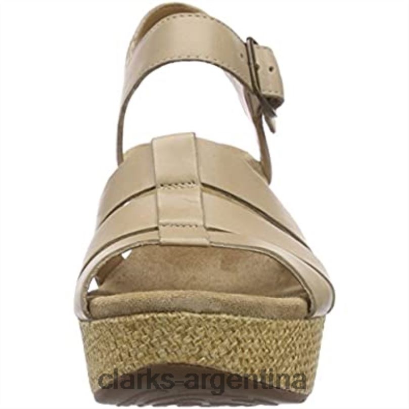 Clarks mujer 2FZPZ2962 Sandalias con tacón de cuña Clarks Caslynn Harp para mujer