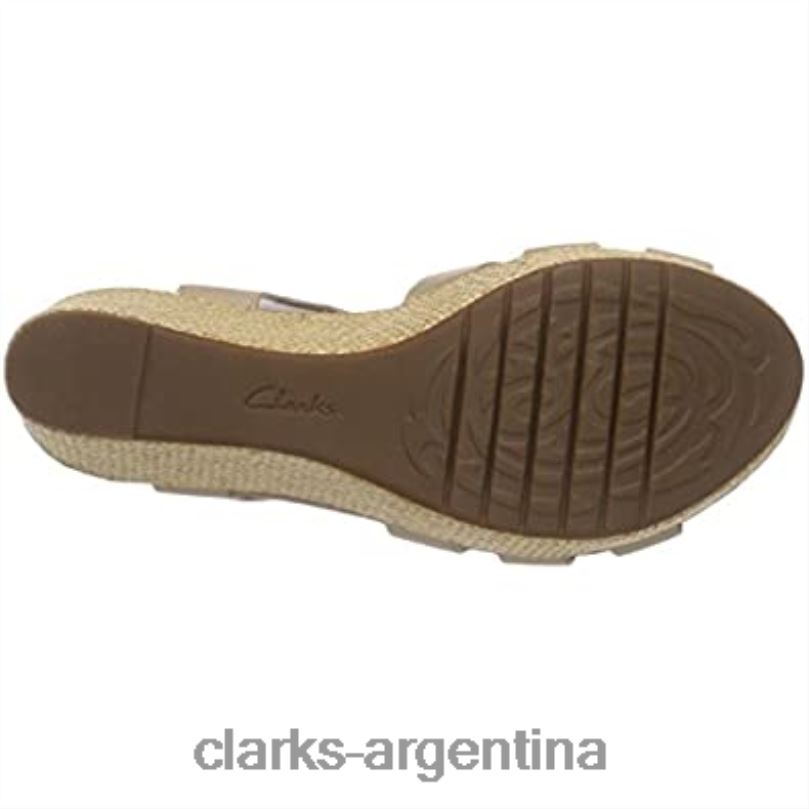 Clarks mujer 2FZPZ2962 Sandalias con tacón de cuña Clarks Caslynn Harp para mujer