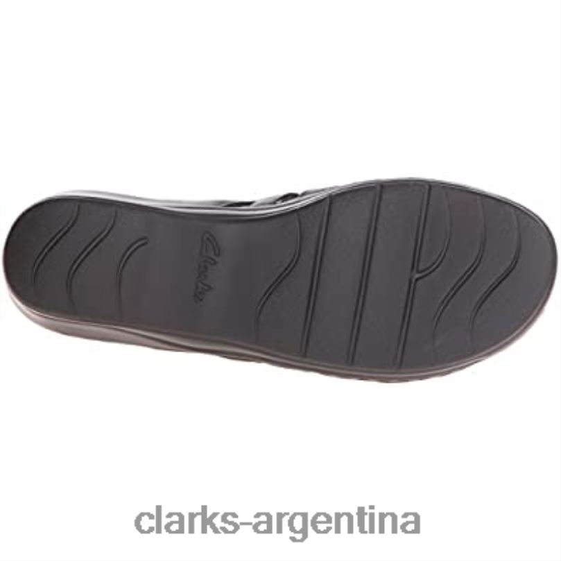 Clarks mujer 2FZPZ2970 Sandalias Clarks Lexi Marigold Q para mujer de piel negra. cuero negro