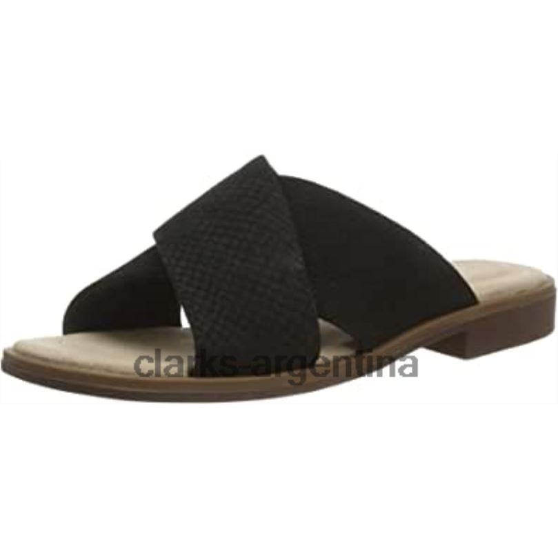 Clarks mujer 2FZPZ297 Sandalia clarks declan ivy negra para mujer nubuck negro nubuck negro