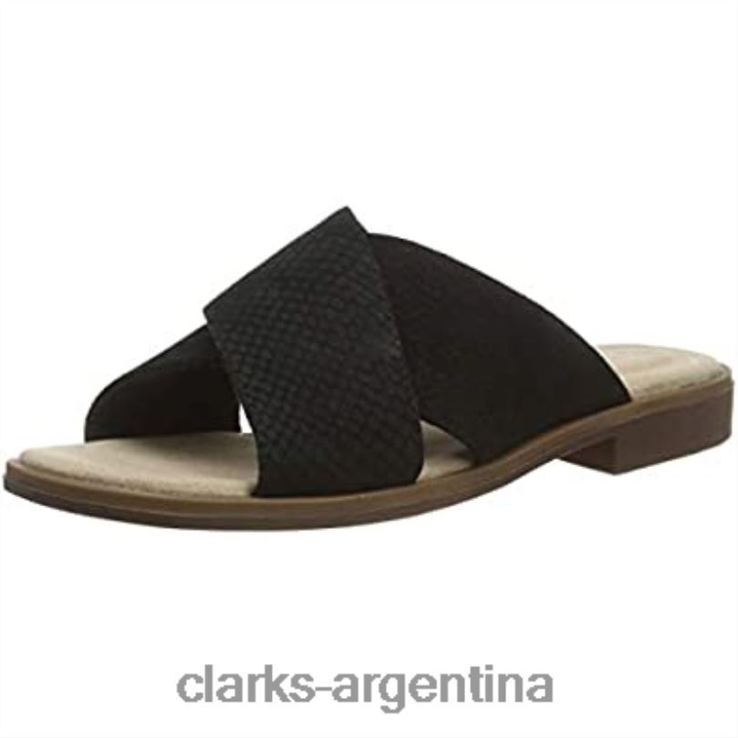 Clarks mujer 2FZPZ297 Sandalia clarks declan ivy negra para mujer nubuck negro nubuck negro