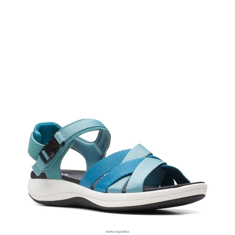 Clarks mujer 2FZPZ3238 mira tide teal combi clarks combinación verde azulado