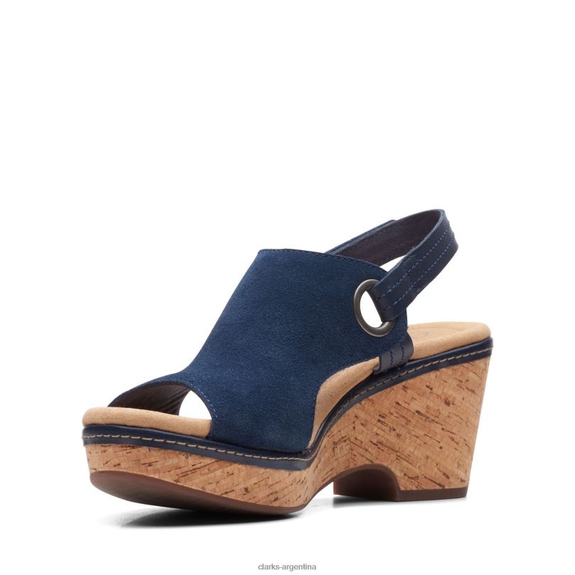 Clarks mujer 2FZPZ3292 gamuza azul marino giselle sea clarks gamuza azul marino