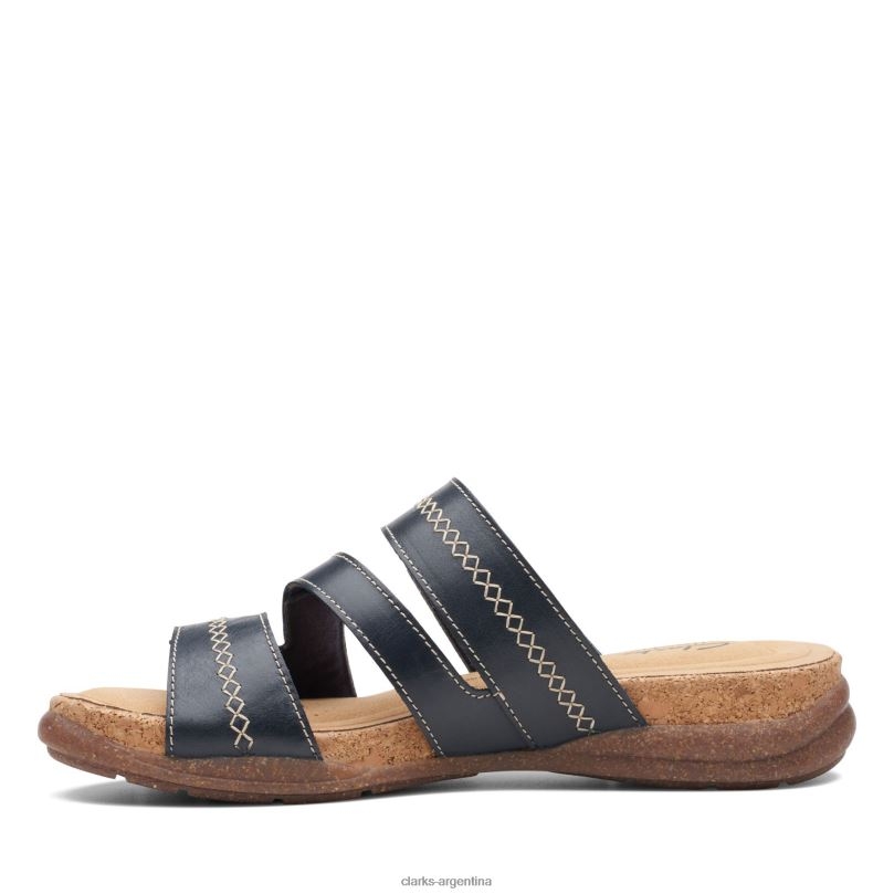 Clarks mujer 2FZPZ3328 clarks de cuero azul marino roseville bay cuero azul marino