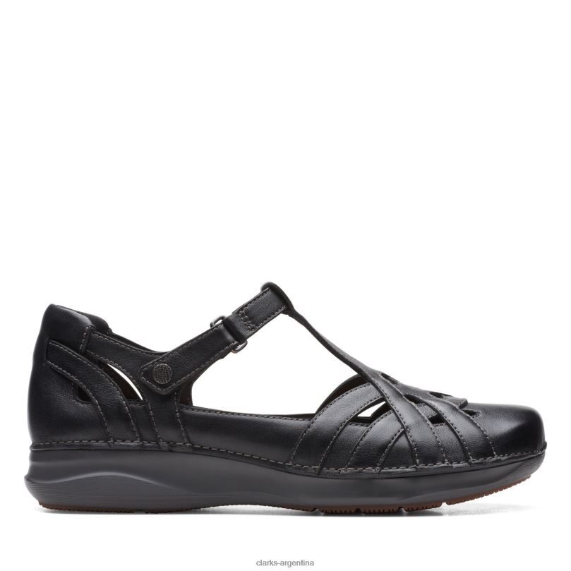 Clarks mujer 2FZPZ3363 clarks appley way de cuero negro cuero negro