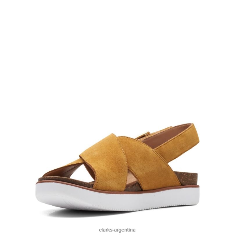 Clarks mujer 2FZPZ3427 cruz ocre de clarks elayne ocre