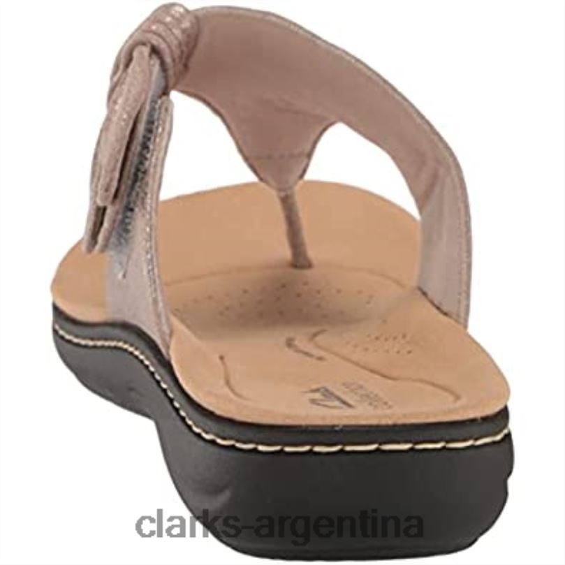 Clarks mujer 2FZPZ429 sandalia plana mujer laurieann rae clarks taupe metalizado sintetico