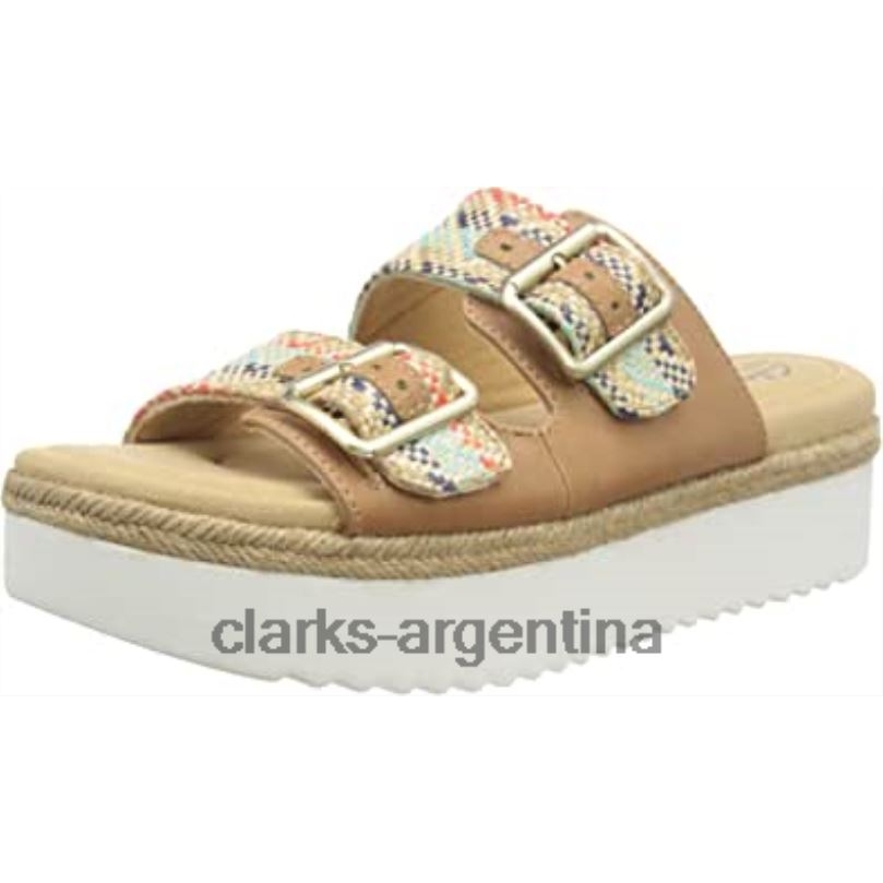 Clarks mujer 2FZPZ435 Sandalia de playa Clarks lana para mujer color tostado natural Bronceado natural