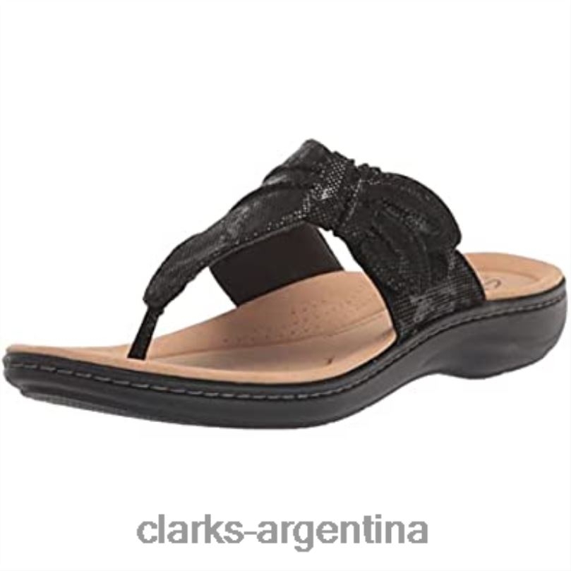 Clarks mujer 2FZPZ467 Sandalia plana clarks laurieann rae de mujer negra