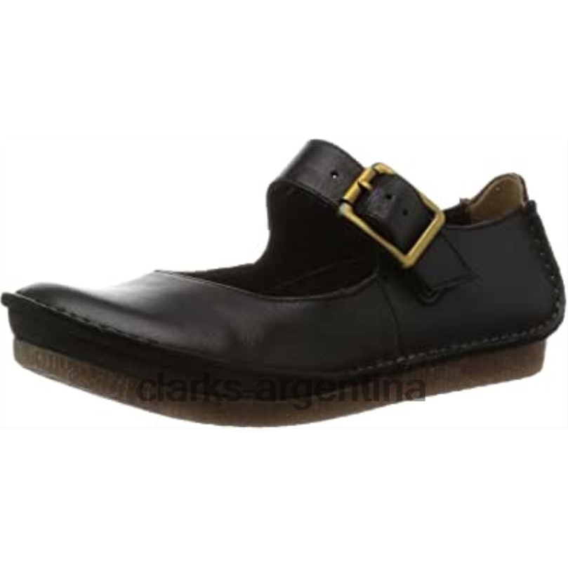 Clarks mujer 2FZPZ650 Sandalias clarks janey june mujer con tira al tobillo negro cuero negro