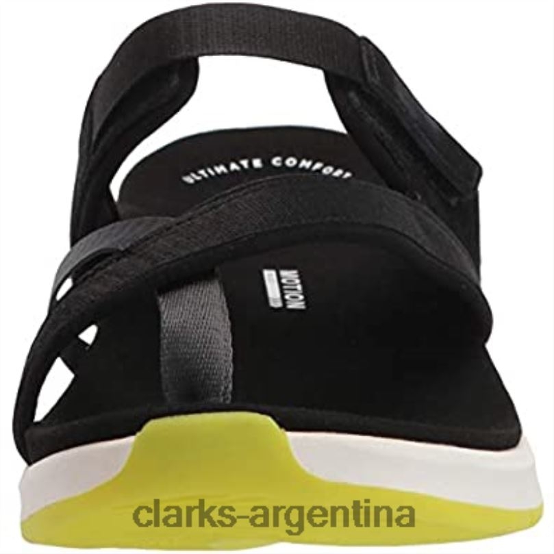 Clarks mujer 2FZPZ685 sandalia plana solan surf mujer clarks piel serraje negro gamuza negra