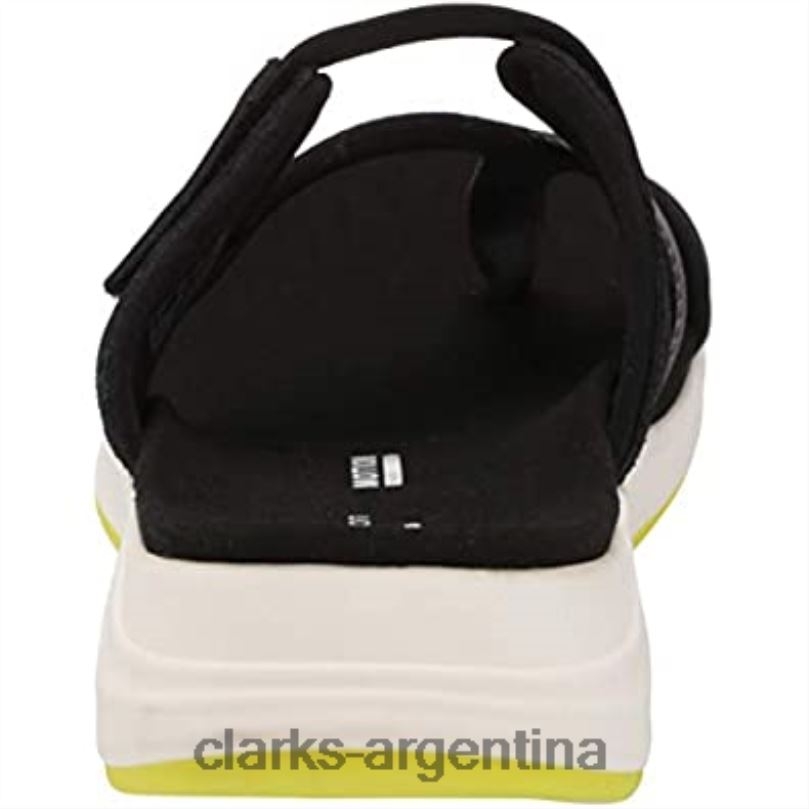 Clarks mujer 2FZPZ685 sandalia plana solan surf mujer clarks piel serraje negro gamuza negra