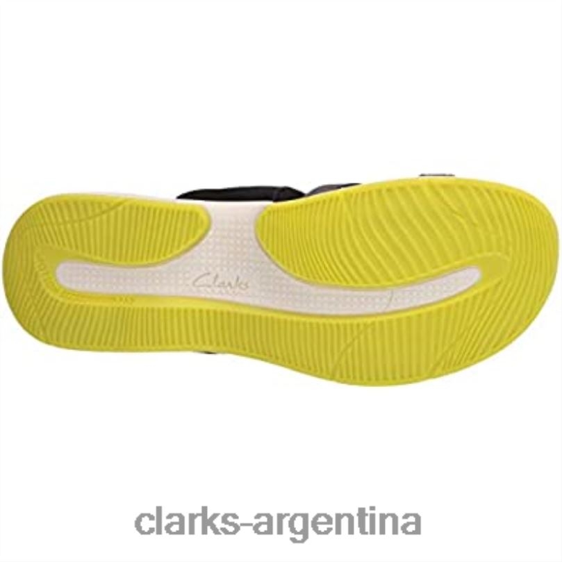 Clarks mujer 2FZPZ685 sandalia plana solan surf mujer clarks piel serraje negro gamuza negra