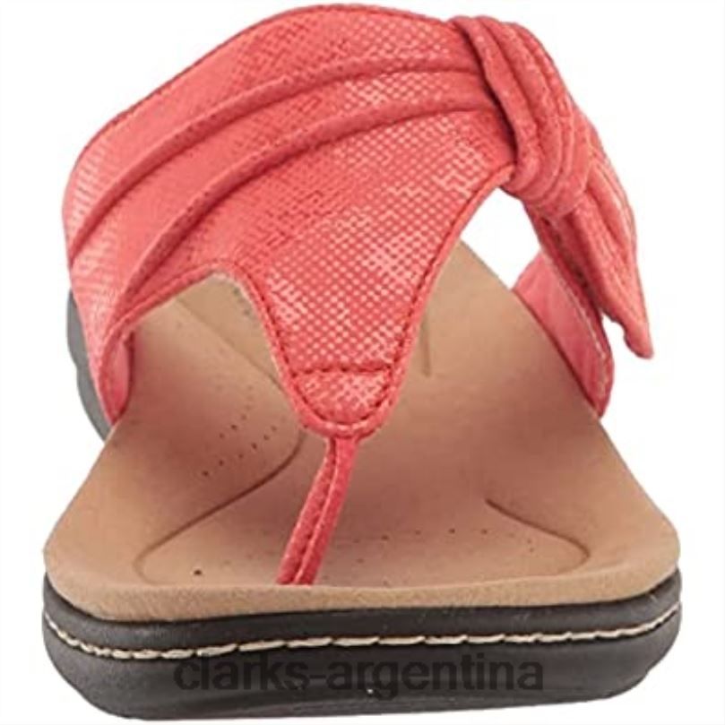 Clarks mujer 2FZPZ780 sandalia plana laurieann rae de mujer textil coral brillante clarks