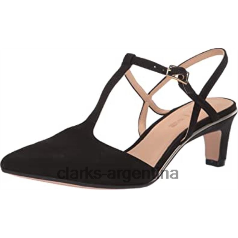 Clarks mujer 2FZPZ1166 zapatos de tacón ellis lola para mujer de nobuk negro clarks nubuck negro