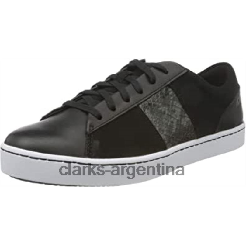 Clarks mujer 2FZPZ1533 Zapatilla Pawley Rilee para mujer Clarks Black Combi