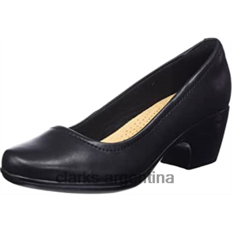 Clarks mujer 2FZPZ1545 Zapatos de salón clarks emily belle de mujer en negro cuero negro