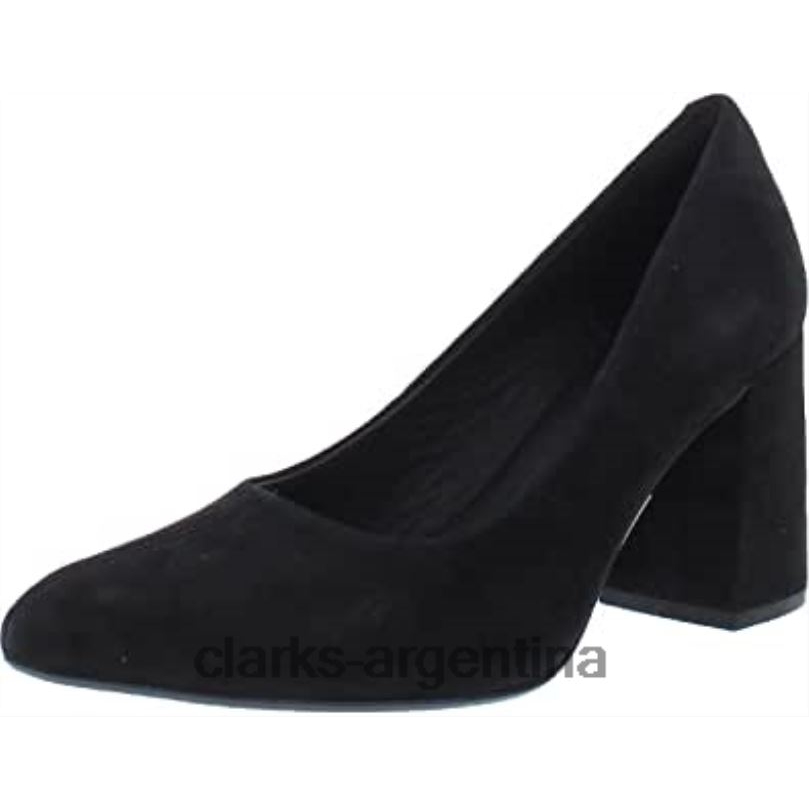 Clarks mujer 2FZPZ15 salón de mujer laina 85 court clarks ante negro ante negro