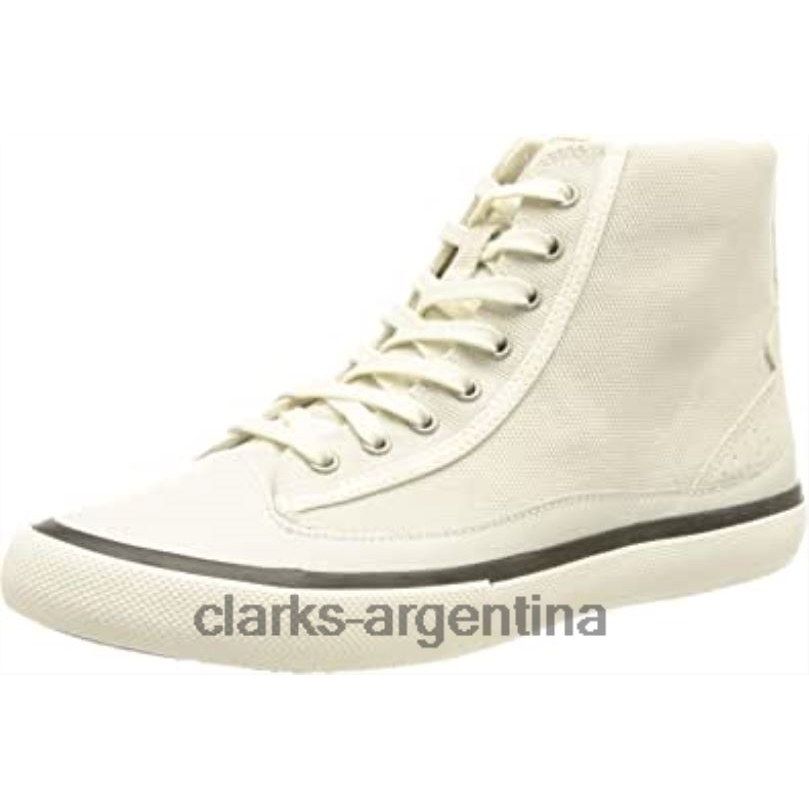 Clarks mujer 2FZPZ1606 Zapatilla Aceley Hi para mujer de lona blanca clarks lienzo blanco