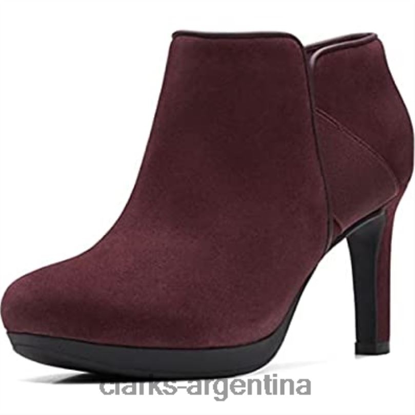Clarks mujer 2FZPZ185 Zapatos de salón Clarks Ambyr Gem de ante burdeos para mujer ante burdeos