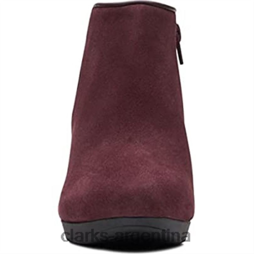 Clarks mujer 2FZPZ185 Zapatos de salón Clarks Ambyr Gem de ante burdeos para mujer ante burdeos