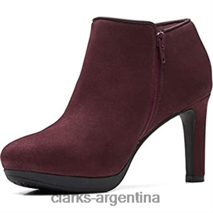 Clarks mujer 2FZPZ185 Zapatos de salón Clarks Ambyr Gem de ante burdeos para mujer ante burdeos