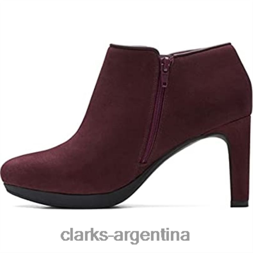 Clarks mujer 2FZPZ185 Zapatos de salón Clarks Ambyr Gem de ante burdeos para mujer ante burdeos