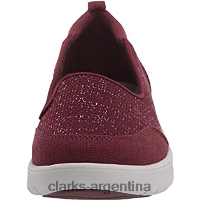Clarks mujer 2FZPZ1904 Zapatilla clarks adella blush de textil burdeos para mujer textil burdeos