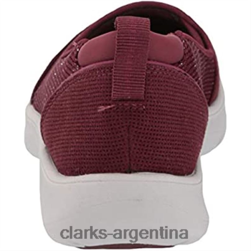 Clarks mujer 2FZPZ1904 Zapatilla clarks adella blush de textil burdeos para mujer textil burdeos