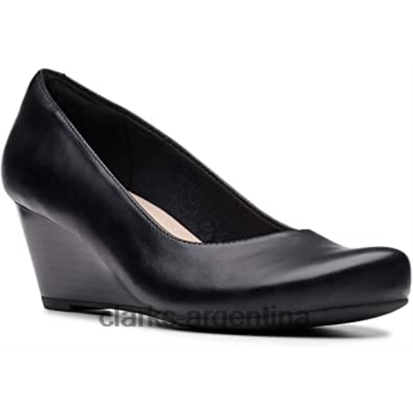 Clarks mujer 2FZPZ192 Zapatos de tacón con cuña Clarks Flores Petra para mujer