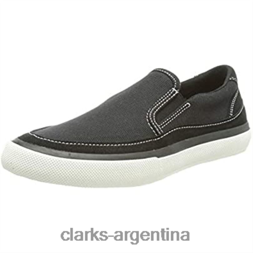 Clarks mujer 2FZPZ1966 Zapatilla Aceley Step para mujer de lona negra clarks lienzo negro
