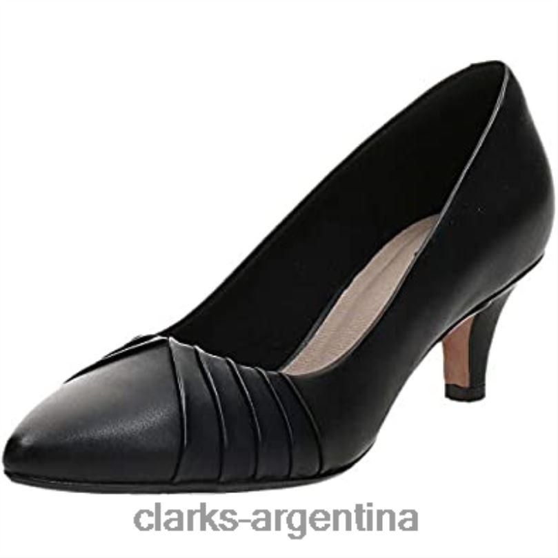 Clarks mujer 2FZPZ2238 Zapatos de salón Linvale Crown para mujer de piel negra clarks cuero negro
