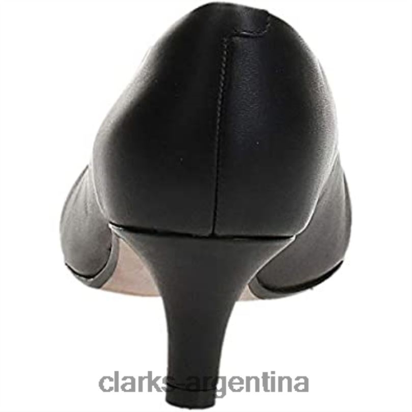 Clarks mujer 2FZPZ2238 Zapatos de salón Linvale Crown para mujer de piel negra clarks cuero negro
